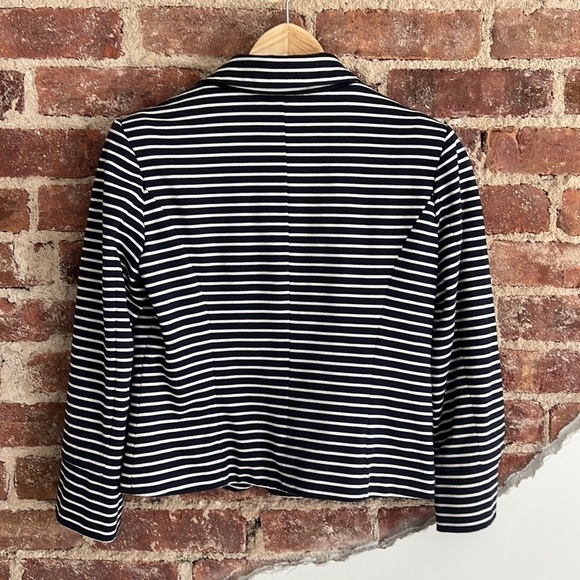 CARTONNIER Striped Navy/White Cropped Jacket - Picture 3 of 6